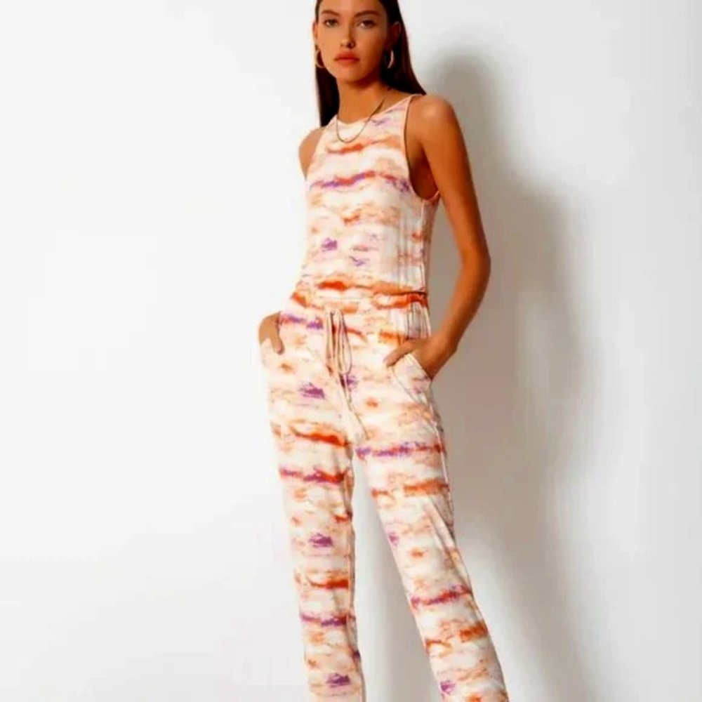 Tart Collections Linda Tie Dye Jumpsuit Size M NWT